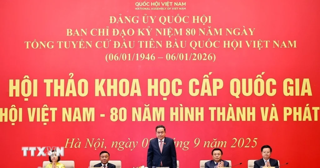 Chủ tịch Quốc hội chủ trì hội thảo ''Quốc hội Việt Nam-80 năm hình thành, phát triển'' 1 0909 chu tich quoc hoi hoi thao quoc hoi viet nam 2