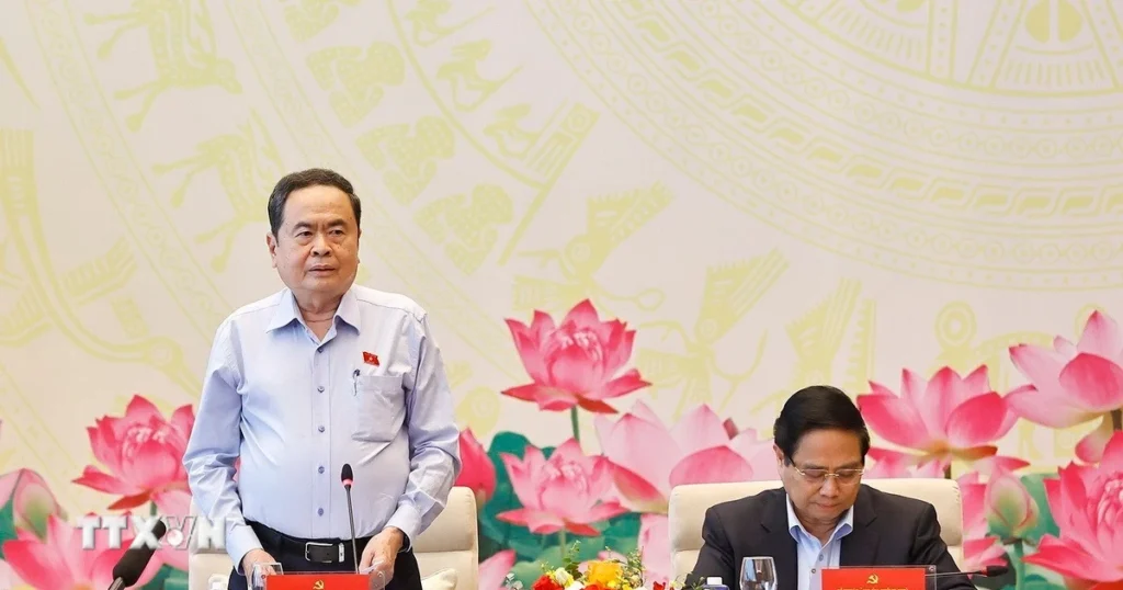 Chủ tịch Quốc hội và Thủ tướng chủ trì Hội nghị về Kỳ họp thứ 10, Quốc hội khóa XV 1 1509 chu tich qh thu tuong ky hop thu 10 quoc hoi 7