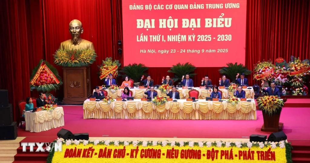 Bế mạc Đại hội đại biểu Đảng bộ các cơ quan Đảng Trung ương lần thứ nhất 1 be mac dai hoi dai bieu dang bo cac co quan dang trung uong lan thu nhat 5