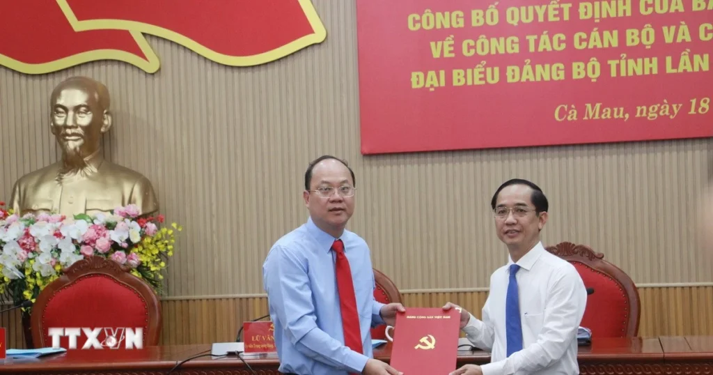 Ông Hồ Thanh Thủy giữ chức Phó Bí thư Tỉnh ủy Cà Mau 1 ong ho thanh thuy 1