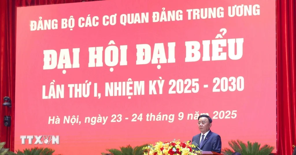 Khai mạc Đại hội đại biểu Đảng bộ các cơ quan Đảng Trung ương lần thứ nhất 1 tien toi dai hoi xiv cua dang dai hoi dai bieu dang bo cac co quan dang trung uong lan thu nhat 8292884 4