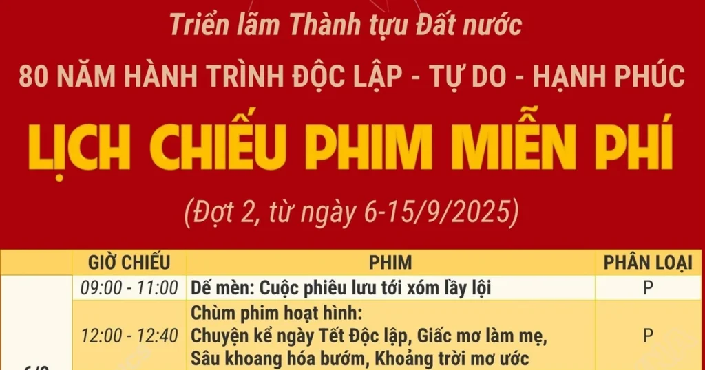 vna potal lich chieu phim mien phi dot 2