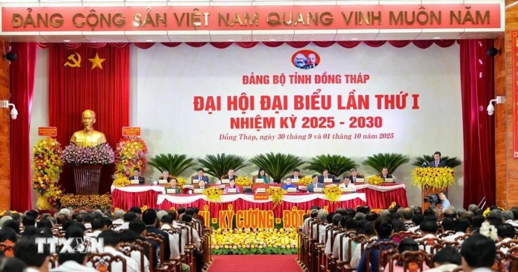 Khai mạc Đại hội đại biểu Đảng bộ tỉnh Đồng Tháp lần thứ nhất 1 dong thap lan thu nhat 8308859