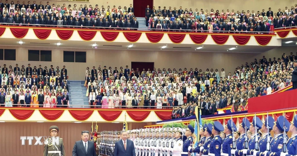 Chủ tịch Kim Jong Un chủ trì lễ đón trọng thể Tổng Bí thư Tô Lâm thăm Triều Tiên 1 le don tong bi thu to lam tham cap nha nuoc toi chdcnd trieu tien 1