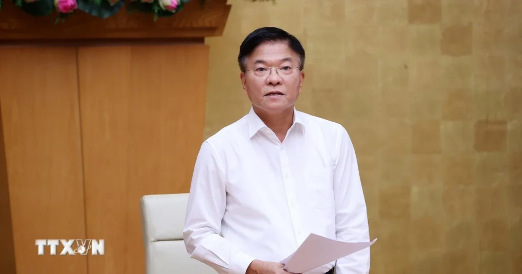 Phó Thủ tướng Lê Thành Long: Tập trung xây dựng văn hóa tuân thủ pháp luật 1 phien hop hoi dong pho bien giao duc phap luat trung uong 8315205 2