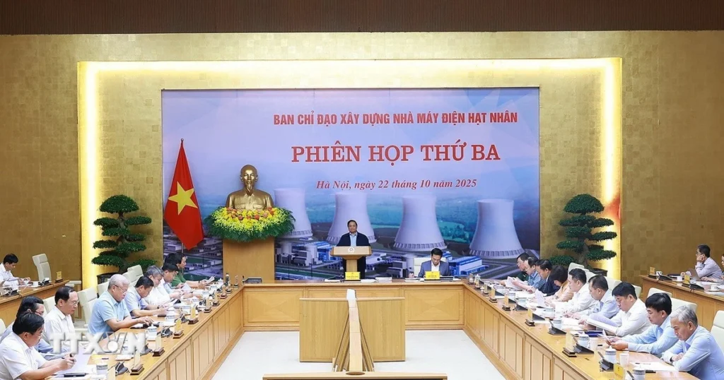 Thủ tướng chủ trì phiên họp thứ ba Ban Chỉ đạo xây dựng nhà máy điện hạt nhân 1 thu tuong chu tri phien hop lan thu ba cua bcd xay dung nha may dien hat nhan 3