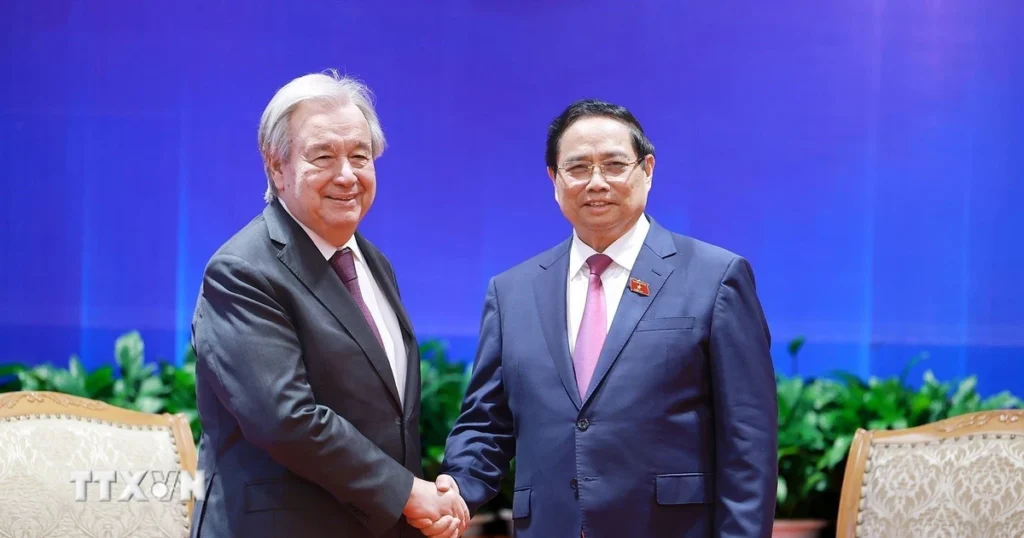 Liên hợp quốc sẽ tiếp tục đồng hành cùng Việt Nam trong giai đoạn phát triển mới 1 thu tuong pham minh chinh gap tong thu ky lien hop quoc 25 1