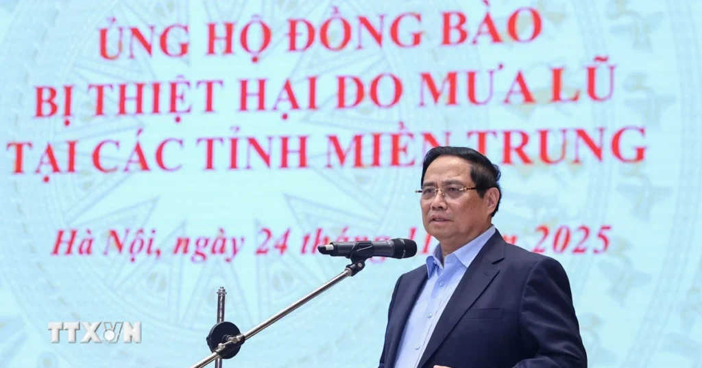 Thủ tướng: Cần nguồn lực lớn và nhiều thời gian để khắc phục hậu quả mưa lũ 1 thu tuong quyen gop ung dong bao bi thiet hai do mua lu 1