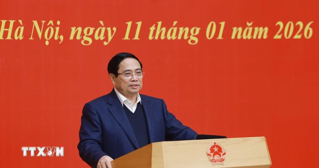 Hội nghị tổng kết năm 2025 và triển khai nhiệm vụ năm 2026 của Đảng bộ Chính phủ 1 thu tuong chu tri hoi nghi dang bo chinh phu 3