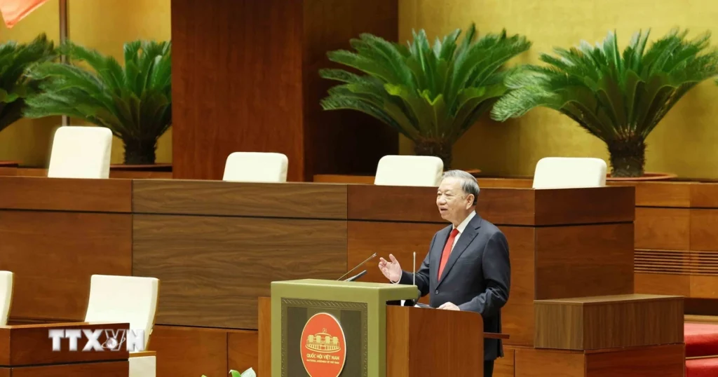 Phát biểu của Tổng Bí thư Tô Lâm tại Hội nghị toàn quốc triển khai Nghị quyết số 79, 80 1 2502 hoc tap nghi quyet 18