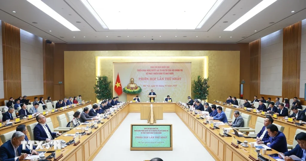 Chương trình hành động thực hiện Nghị quyết số 79 về phát triển kinh tế nhà nước 1 thu tuong chu tri phien hop lan thu nhat cua bcd ve phat trien kinh te nha nuoc 1 10