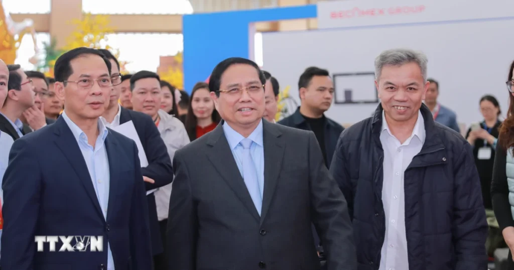Thủ tướng dự tổng duyệt chương trình khai mạc Hội chợ Mùa Xuân lần thứ nhất 2026 1 thu tuong pham minh chinh du tong duyet chuong trinh khai mac hoi cho mua xuan lan thu nhat7
