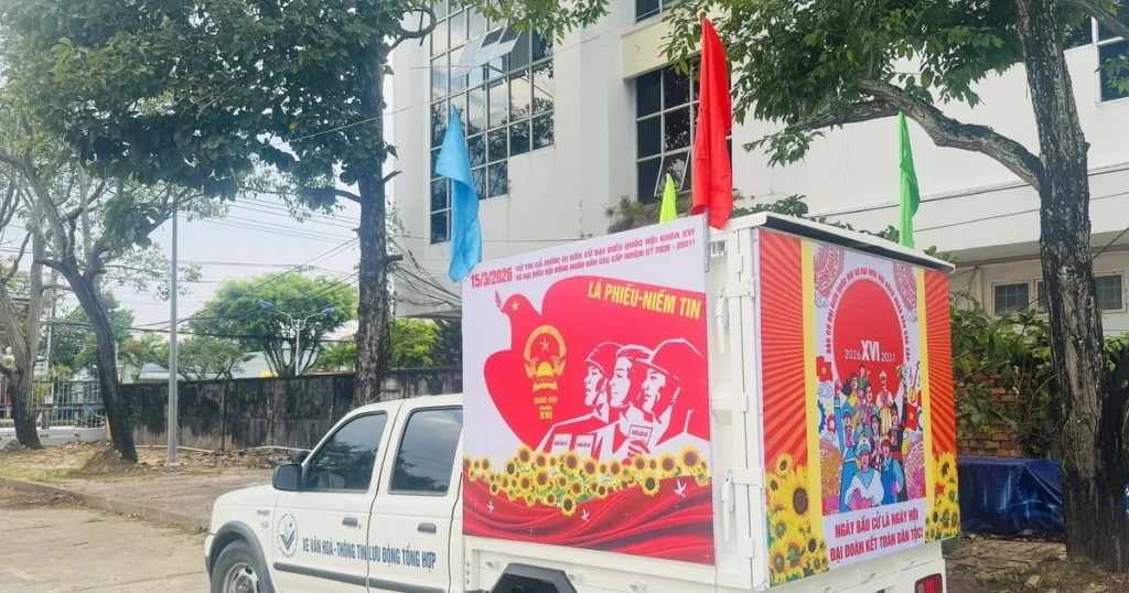 Đa dạng hóa hình thức tuyên truyền, hướng tới "Ngày hội non sông" 1 0603 an giang bau cu