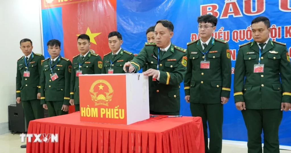 Lai Châu: Bầu cử tại Đồn Biên phòng Dào San 1 bau cu tai don bien phong dao san lai chau 7