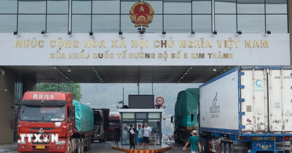 Xây dựng cửa khẩu thông minh tại lối thông quan Kim Thành và Bản Vược 1 cua khau kim thanh lao cai