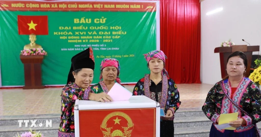 16 giờ chiều 15/3: Hơn 93% cử tri trên cả nước đã đi bầu cử Quốc hội và HĐND 1 lai chau bau cu3 1