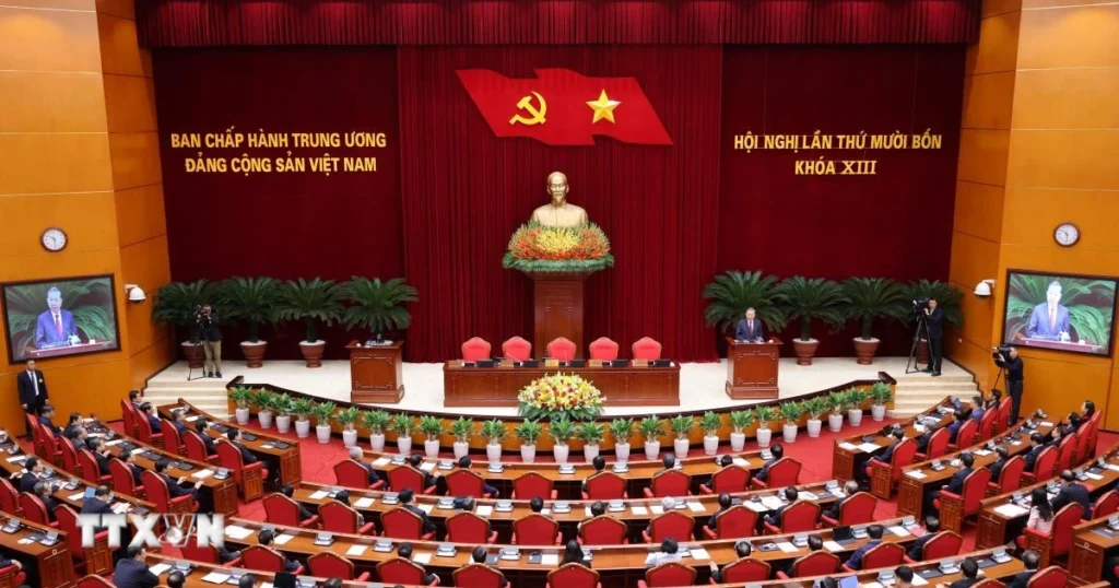 Kết luận Hội nghị lần thứ 2 BCH Trung ương Đảng về Kế hoạch phát triển kinh tế-xã hội, gắn với thực hiện mục tiêu tăng trưởng "2 con số" 1 be mac hoi nghi lan thu 14 ban chap hanh trung uong dang khoa xiii 07 2