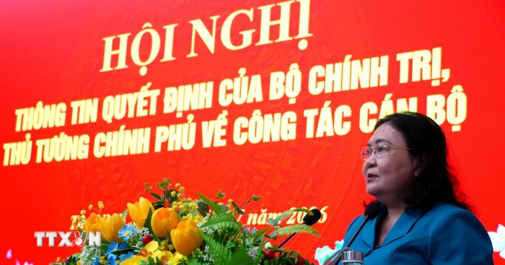 Đồng chí Hồ Thị Hoàng Yến giữ chức Phó Bí thư Thường trực Tỉnh ủy Tây Ninh 1 ho thi hoang yen