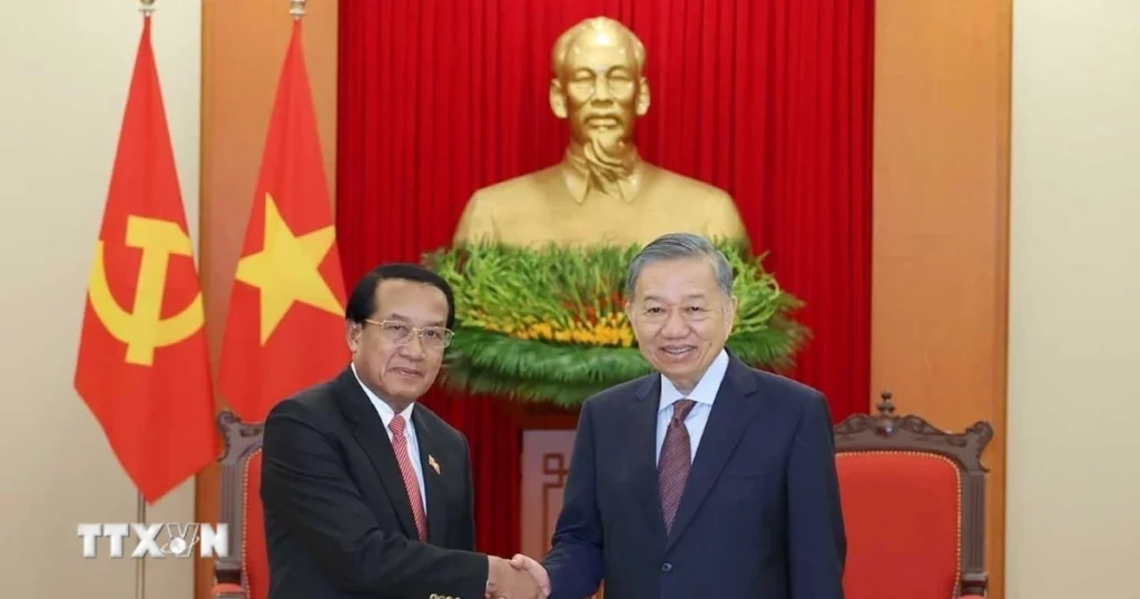 Tổng Bí thư, Chủ tịch nước Tô Lâm: Luôn dành ưu tiên cao nhất cho việc củng cố, phát triển quan hệ Việt Nam-Lào 1 tong bi thu chu tich nuoc tiep chu nhiem ban kiem tra trung uong lao 3