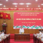 doan kiem tra giam sat cua bo chinh tri lam viec voi tinh uy tay ninh 1509 1