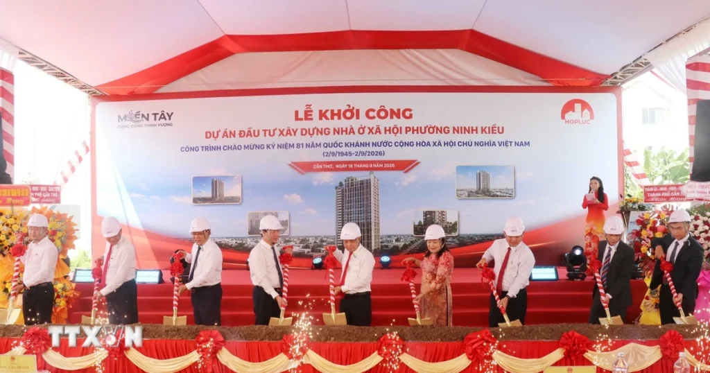 Cần Thơ khởi công Dự án đầu tư xây dựng nhà ở xã hội phường Ninh Kiều 1 nha o xa hoi can tho
